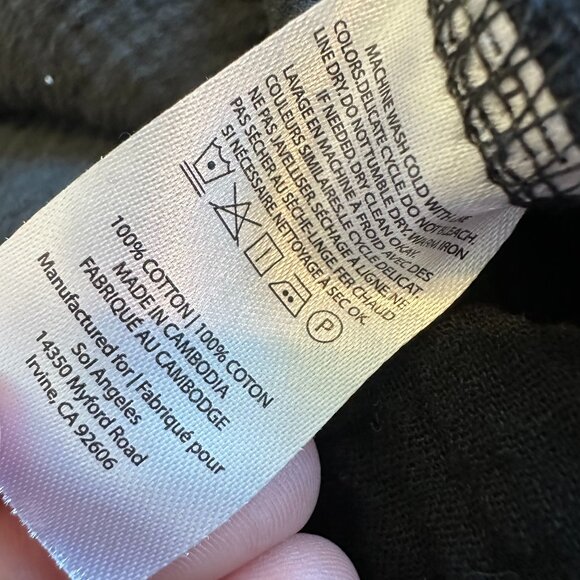 Sol Los Angeles Black Gauze Midi Dress Spaghetti Strap Tie Back Size XS Small - Picture 11 of 12